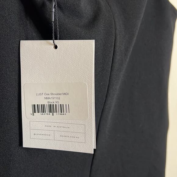 Nookie Lust One Shoulder Midi Dress in Black Size XS - Picture 5 of 9